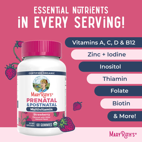 Organic Prenatal & Postnatal Multivitamin Gummies