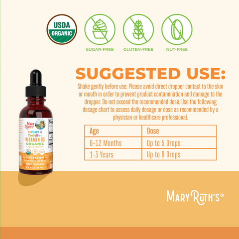 Infant & Toddler Vitamin D3 Organic Liquid Drops