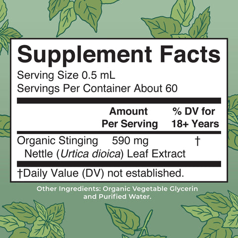 Organic Stinging Nettle Leaf Liquid Drops