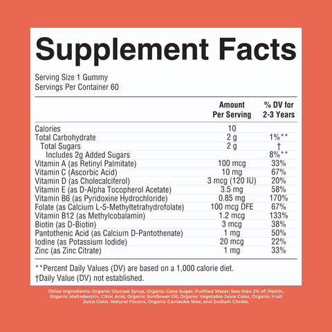 Organic Toddler Multivitamin Gummies