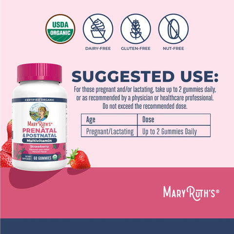 Organic Prenatal & Postnatal Multivitamin Gummies