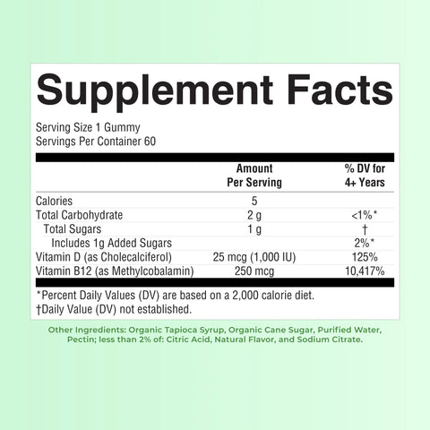 D3 + B12 Gummies (Strawberry)
