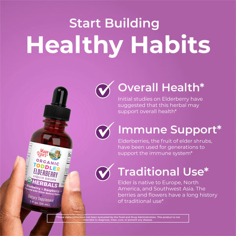Organic Toddler Elderberry Liquid Drops